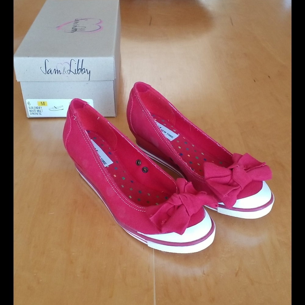 Red Wedge sneakers